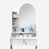 Tocador de Maquillaje con espejo y taburete para dormitorio Flora Elección