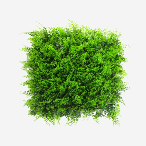 Panel de seto artificial 50x50 cm con hojas de helecho 3D para jardín y balcón Pritus Promoción