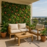 Seto artificial perenne de 100x100 cm plantas 3D jardín Lemox Venta