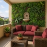 Seto artificial realista 100x100 cm plantas 3D exterior jardín Ilex Venta