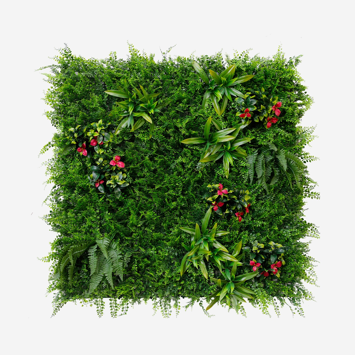 Seto artificial 3D panel 100x100 cm con plantas realistas Cerrum Promoción