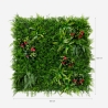 Seto artificial 3D panel 100x100 cm con plantas realistas Cerrum Descueto