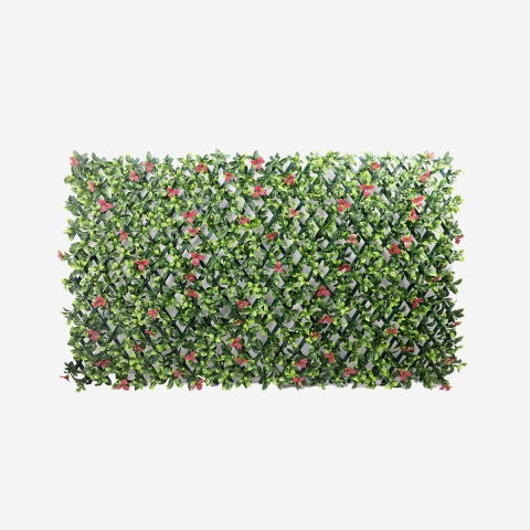 Seto artificial de jardín enrejado extensible 200x100cm plantas Salix Promoción