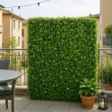 Seto artificial 108x33x106 cm boj verde perenne para jardín Ulmus Venta