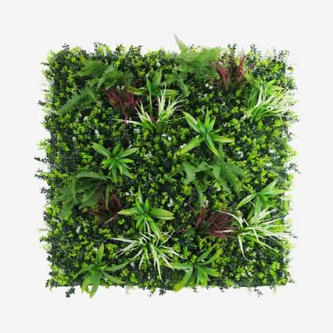 Seto artificial de 100x100 cm planta 3D realista para balcón y jardín Briux Promoción