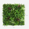 Seto artificial de 100x100 cm planta 3D realista para balcón y jardín Briux Descueto