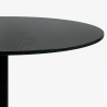 Mesa de comedor redonda moderna Goblet negra 120 cm Blackwood+ Descueto