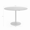 Mesa de comedor redonda moderna Goblet negra 120 cm Blackwood+ Coste