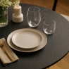 Mesa de comedor redonda moderna Goblet negra 120 cm Blackwood+ Stock