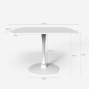 mesa cuadrada estilo Goblet bordes redondeados salón cocina bar lillium 100 