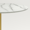 Mesa Goblet redonda 80 cm efecto mármol dorado estilo clásico Monika Catálogo