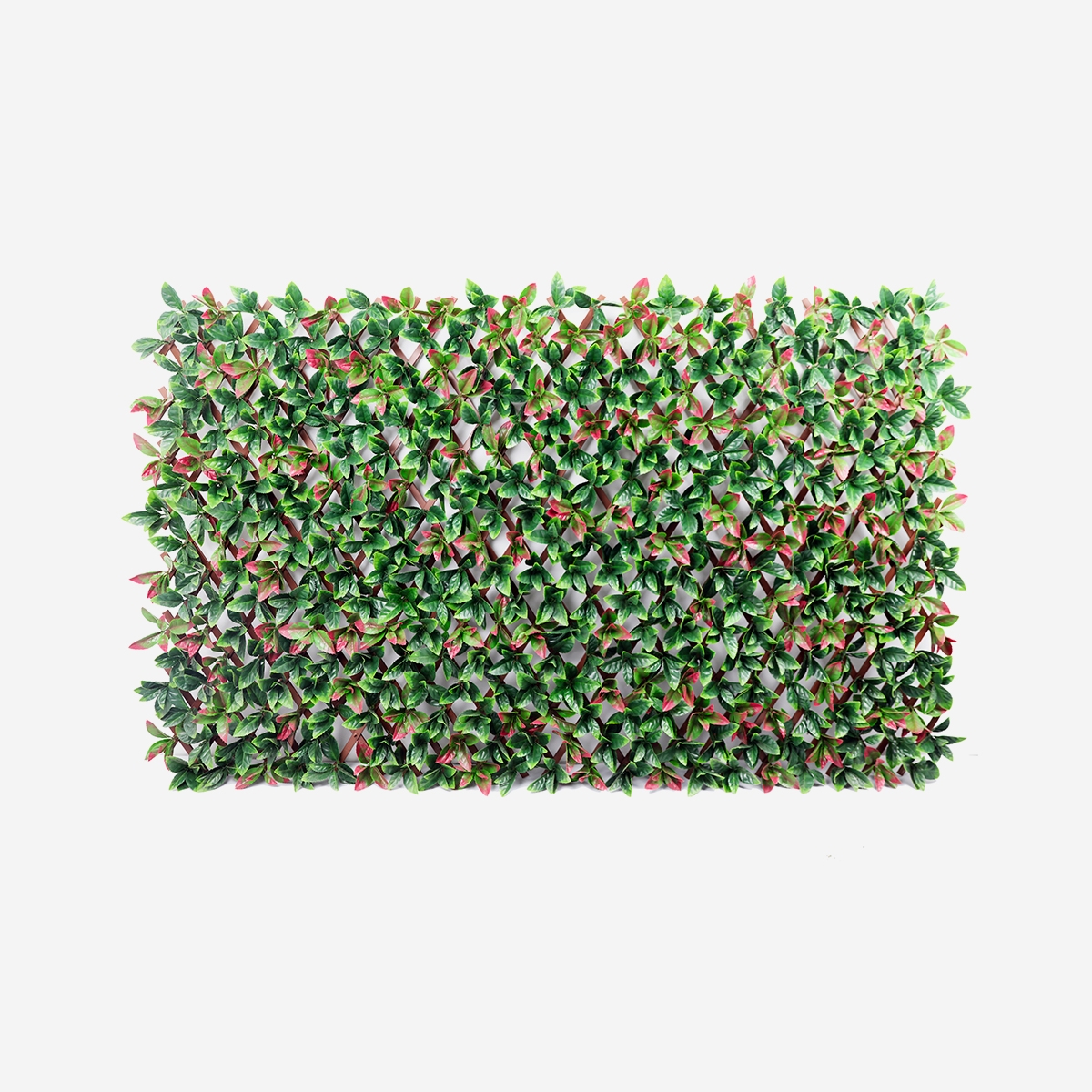 Seto  artificial para jardín de 200x100cm con hojas de photinia enrejado extensible Ivossde Promoción