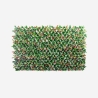 Seto  artificial para jardín de 200x100cm con hojas de photinia enrejado extensible Ivossde Promoción