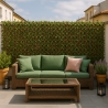 Seto  artificial para jardín de 200x100cm con hojas de photinia enrejado extensible Ivossde Venta