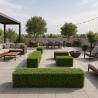 Seto artificial de boj para valla baja de jardín 158x33x56 cm Robuk Venta