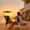 20 Tumbonas plegables de aluminio con parasol para playa - Santorini Limited Edition Rebajas