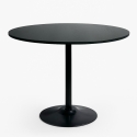 Mesa de comedor redonda moderna Goblet negra 120 cm Blackwood+ Promoción
