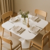 mesa de comedor cuadrada de diseño lilium 80 cm estilo Goblet Coste