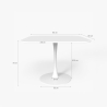 mesa de comedor cuadrada de diseño lilium 80 cm estilo Goblet 