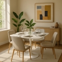 mesa de comedor cuadrada de diseño lilium 80 cm estilo Goblet Oferta