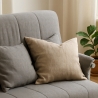Sillón Sofá Cama Plegable Reposabrazos de tela Deborah Twin Dos Plazas 