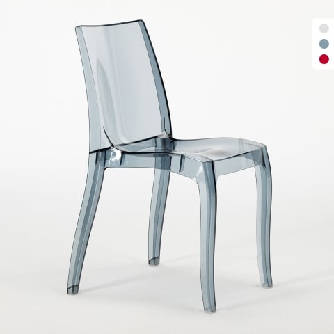 Silla de diseño transparente de cocina y comedor Cristal Light Promoción