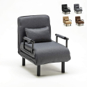 Sillón Sofá cama plegable individual de tela Deborah 