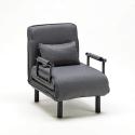 Sillón Sofá cama plegable individual de tela Deborah 