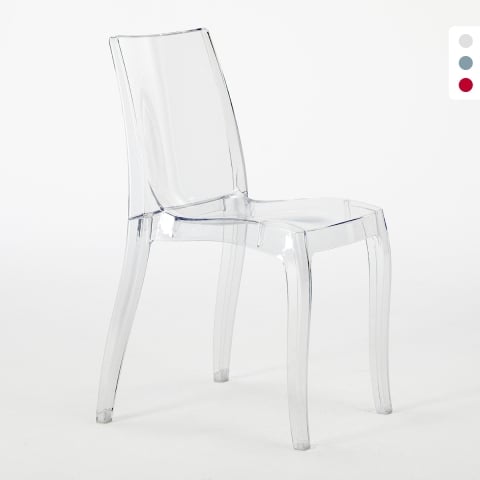 18 Silla de diseño transparente de cocina y comedor Cristal Light Promoción