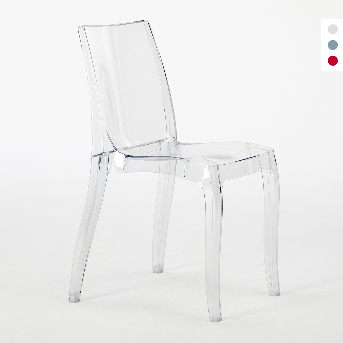 18 Silla de diseño transparente de cocina y comedor Cristal Light Promoción