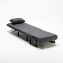 Sillón Sofá cama plegable individual de tela Deborah 