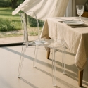 18 Silla de diseño transparente de cocina y comedor Cristal Light Elección