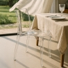 18 Silla de diseño transparente de cocina y comedor Cristal Light Elección