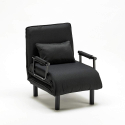 Sillón Sofá cama plegable individual de tela Deborah 