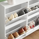 Zapatero vestíbulo 4 compartimentos abatibles 8 pares de zapatos Botes Compra