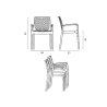 Silla de comedor polipropileno para cocina y bar Grand Soleil Gruvyer Arm 
