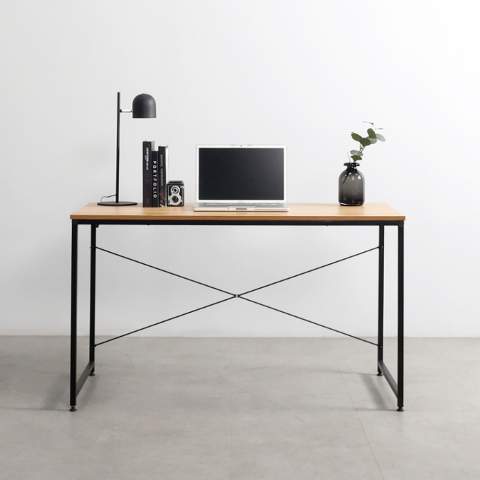 Escritorio mesa industrial 180x60 madera acero para estudio y oficina Wootop XL