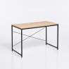Escritorio mesa industrial 150x60 madera acero para estudio y oficina Wootop Oferta