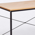 Escritorio mesa industrial 150x60 madera acero para estudio y oficina Wootop Descueto