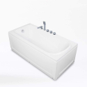 Bañera de esquina, color blanco, diseño moderno Fiberglass Design Ozone Oferta
