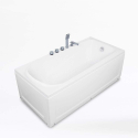 Bañera de esquina, color blanco, diseño moderno Fiberglass Design Ozone Rebajas