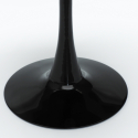 mesa de comedor redonda Tulipan 120 cm blanco y negro Precio