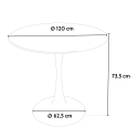 mesa de comedor redonda Tulipan 120 cm blanco y negro Compra