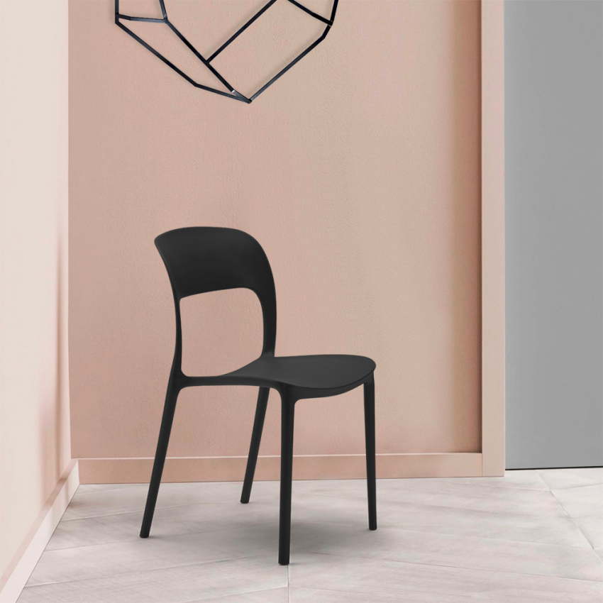 Silla de cocina de diseño para restaurante hecha de polipropileno Promoción