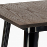 mesa alta para taburetes acero metal industrial madera 60x60 welded Compra
