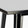 mesa alta para taburetes Lix acero metal industrial 60x60 nut Descueto