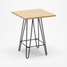 Mesa alta para taburetes industriales 60x60 metal acero madera Bolt Stock