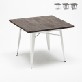 mesa industrial de acero metal y madera 80x80 bar y casa allen Promoción