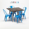 conjunto de mesa cuadrada y sillas de diseño Lix industrial jamaica Características