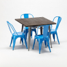 conjunto de mesa cuadrada y sillas de diseño Lix industrial jamaica Precio